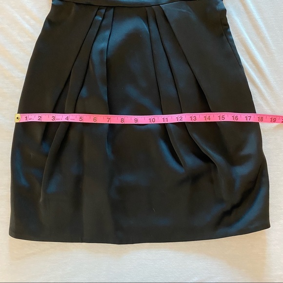 BCBGMaxAzria | Zippered One Shoulder Mini Dress - Black | Size 2 - Picture 13 of 15